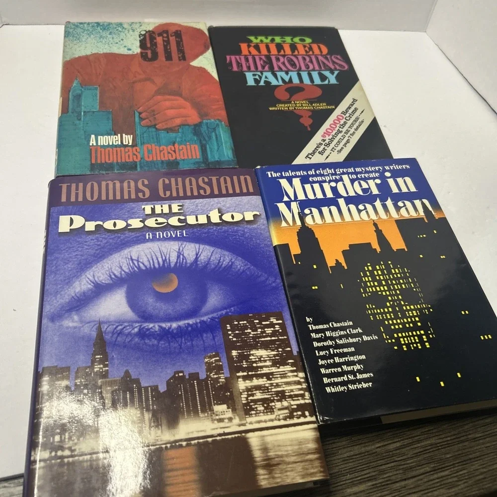 Thomas Chastain Lot Of 4 Books. 911,murder  In Manhattan. The Prosecutor, Robbin
